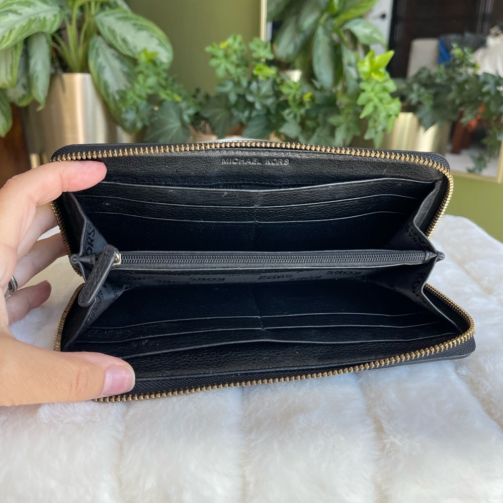 Michael Kors Black Leather Wallet - Picture 5 of 11